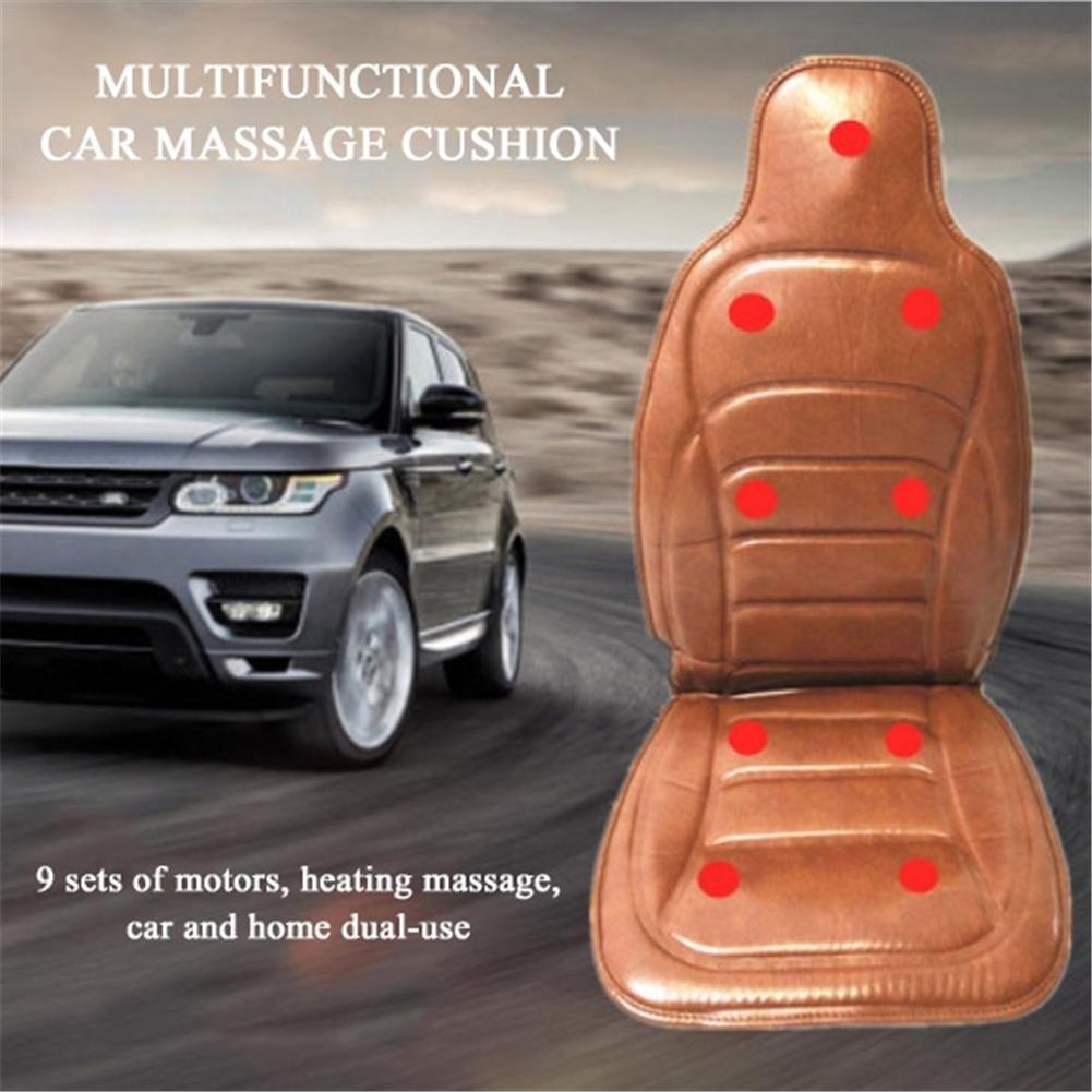 File Electric Body Heating Car Massage Cushion Vibration Seat Home Office Car Seat Chair Massager Lumbar Back Neck Pad Relax