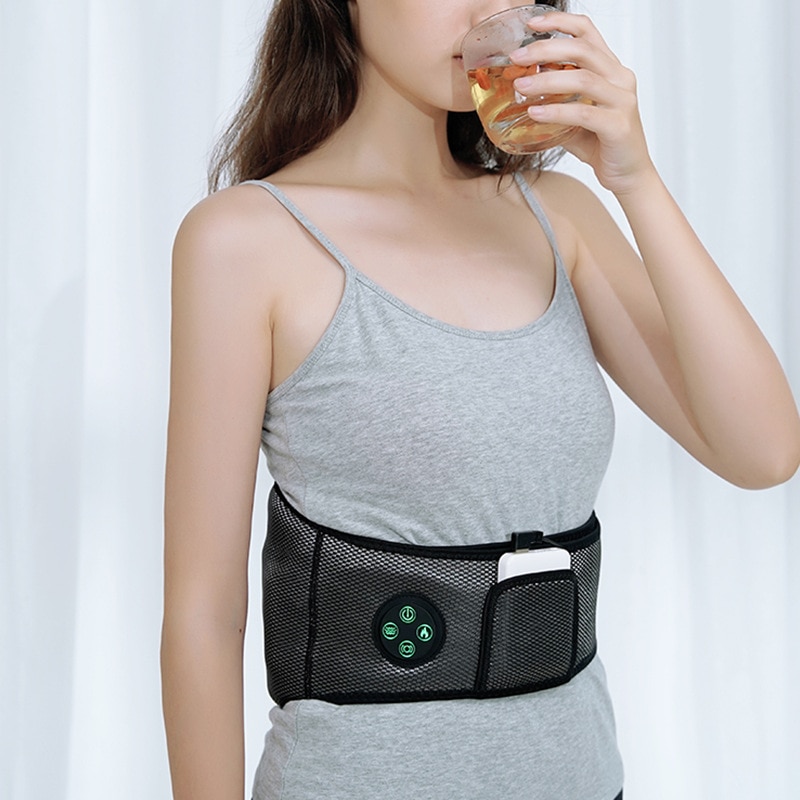 EMS Smart Waist Brace Belt Air Press Pain Relaxation Relief Massage Belt Back Brace Heating Vibration Electric Waist Massager