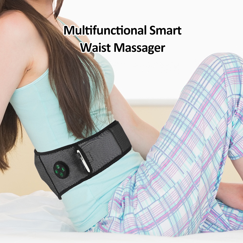 EMS Smart Waist Brace Belt Air Press Pain Relaxation Relief Massage Belt Back Brace Heating Vibration Electric Waist Massager