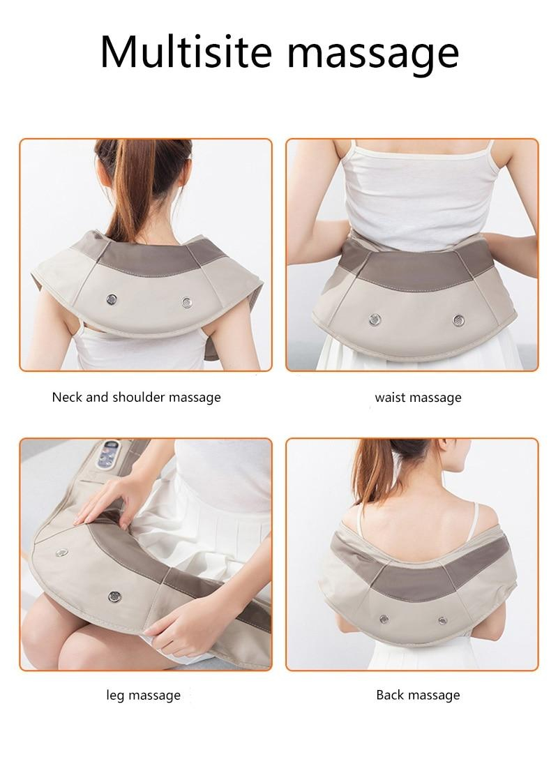 Neck shoulder waist massage shawl knock neck massager household electric multi-function body vibration comfort