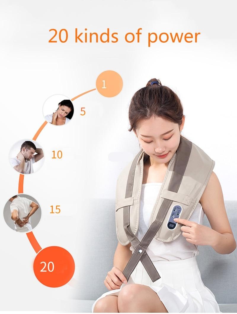 Neck shoulder waist massage shawl knock neck massager household electric multi-function body vibration comfort
