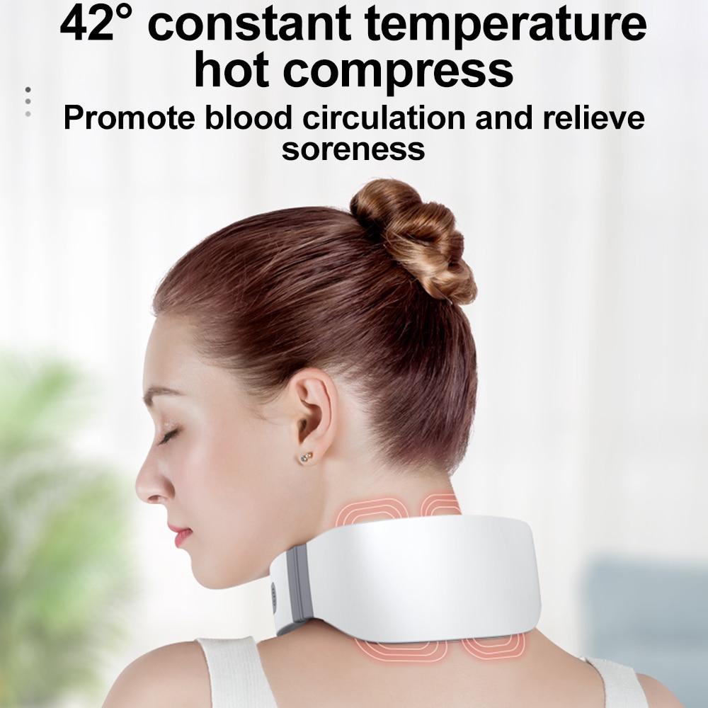 6Head Electric Neck Massager & Pulse Back Neck Massager Wireless Cervical Massage Health-Care Pain Relief 360° Vibration Massage