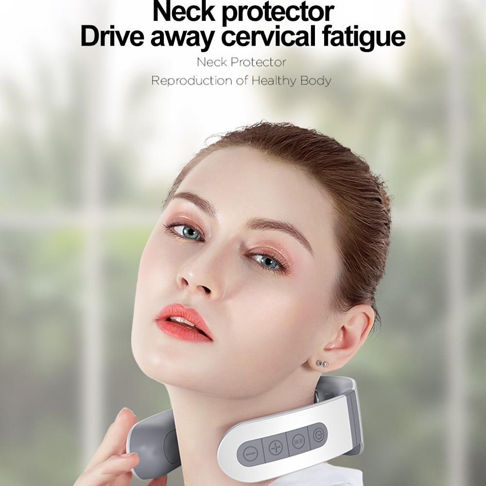 6Head Electric Neck Massager & Pulse Back Neck Massager Wireless Cervical Massage Health-Care Pain Relief 360° Vibration Massage