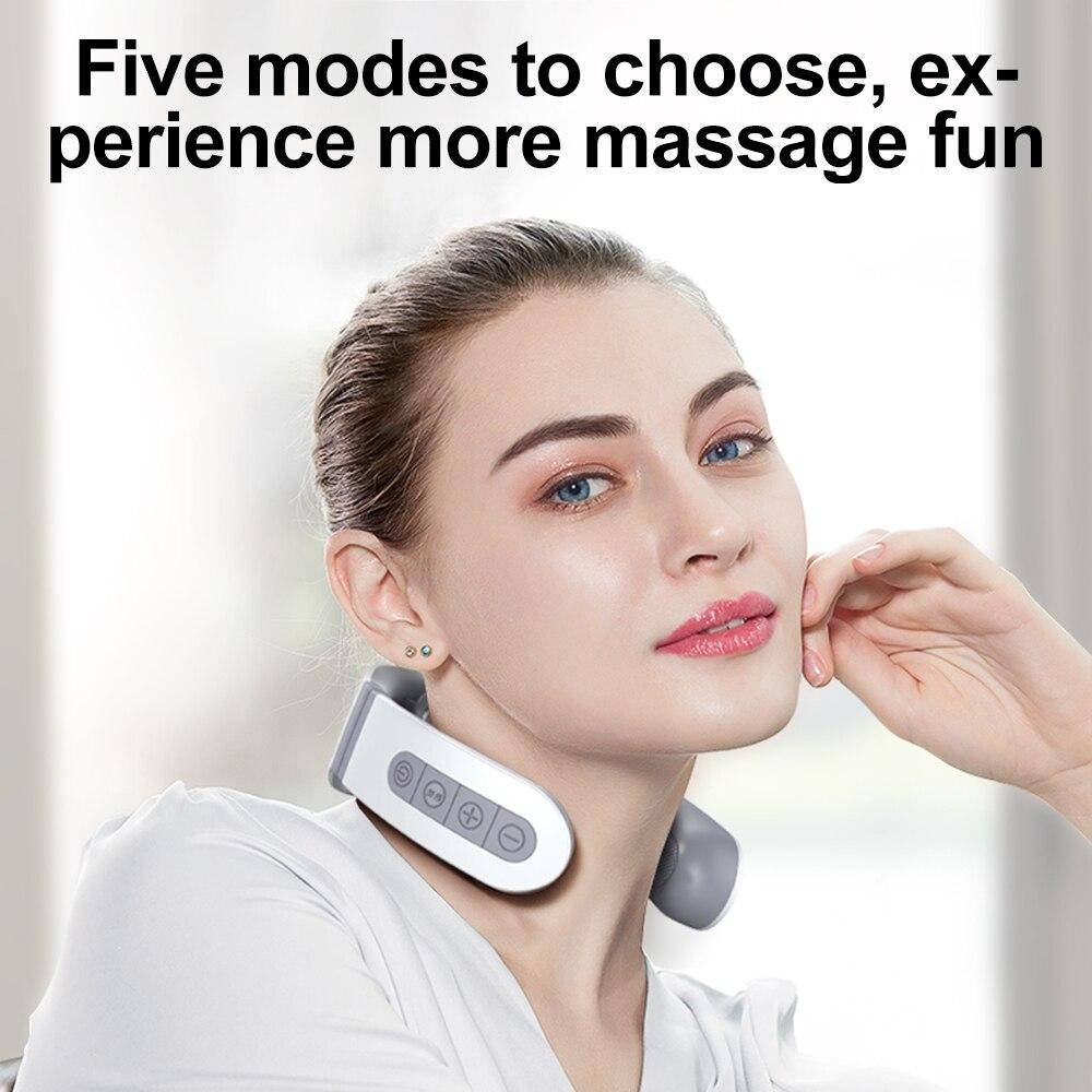 6Head Electric Neck Massager & Pulse Back Neck Massager Wireless Cervical Massage Health-Care Pain Relief 360° Vibration Massage