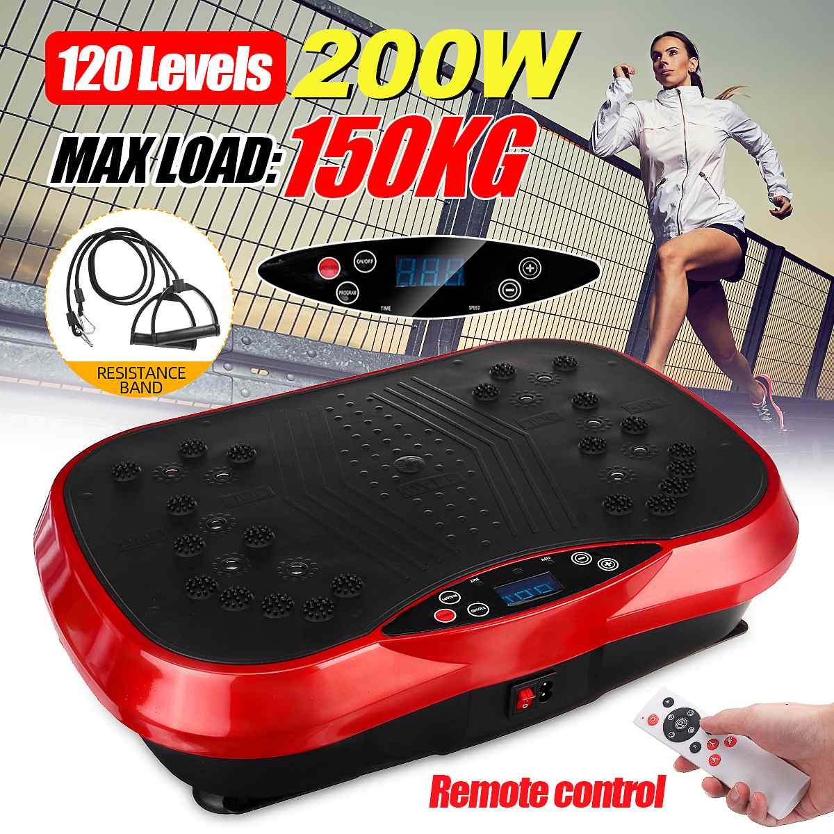 220V/110V Exercise Fitness Slim Vibration Machine Body Trainer Plate Platformody Shaper Exercise Fitness Trainer 150KG/330lb