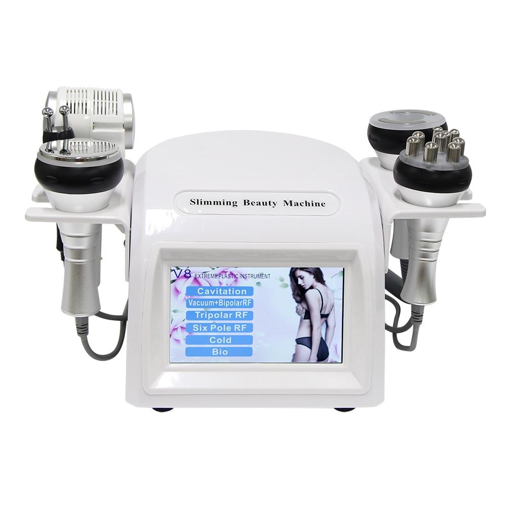 AOKO 2021 New Arrival 6 in1 40K Ultrasonic Cavitation Vacuum Slimming Machine RF Beauty Device Cold Hot Hammer Skin Tighten Tool