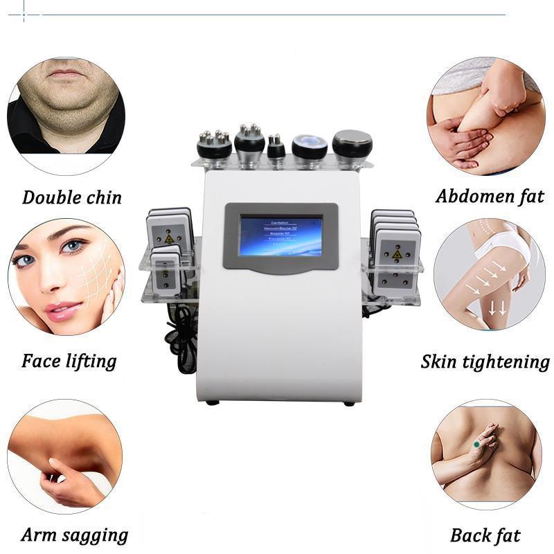 2021 Newest Fast Shipping 6 In 1 40K Ultrasonic Cavitation Vacuum Radio Frequency Laser 8 Pads Lipo Laser Slimming Machine