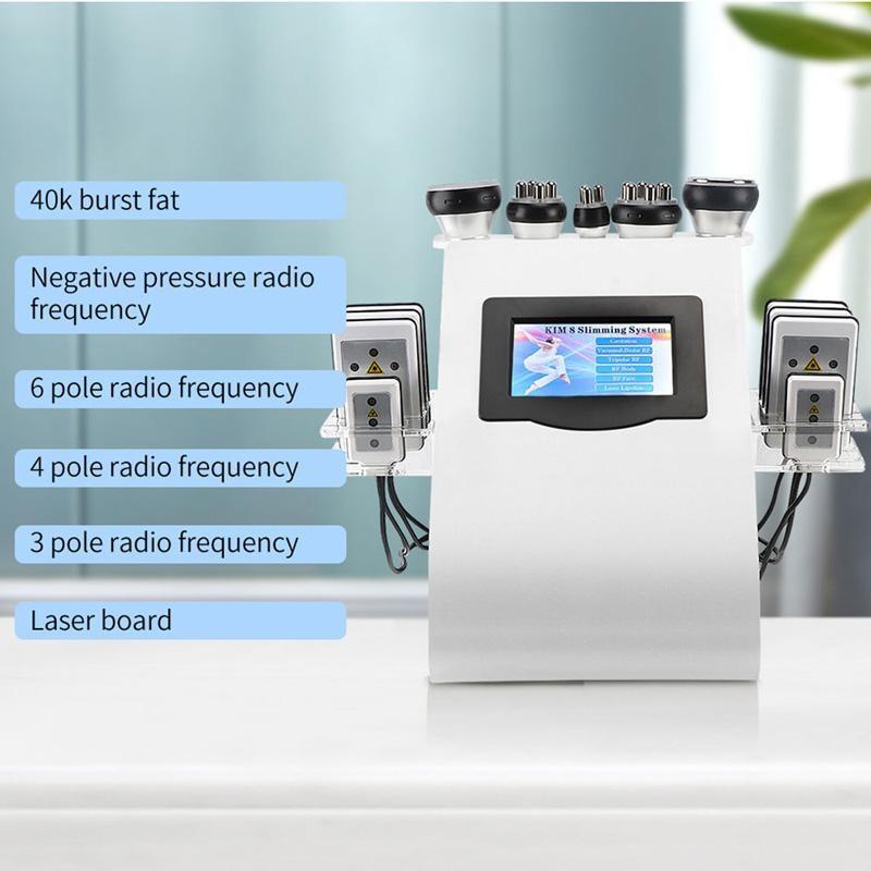 2021 Newest Fast Shipping 6 In 1 40K Ultrasonic Cavitation Vacuum Radio Frequency Laser 8 Pads Lipo Laser Slimming Machine