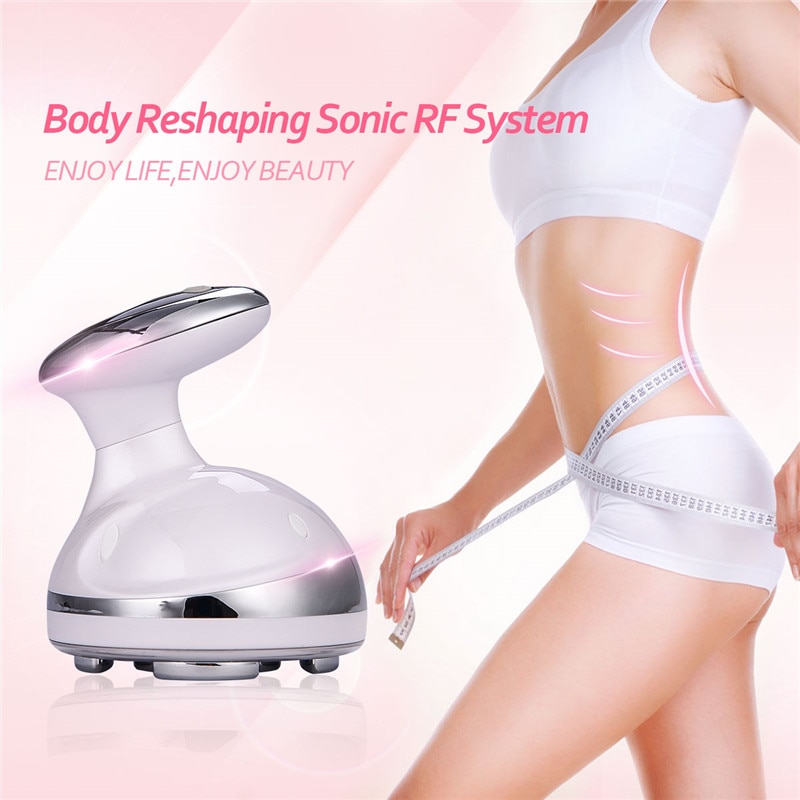 CkeyiN RF Cavitation Ultrasonic Slimming Massager Body Shaping LED Fat Burner Skin Care Fat Burner Anti Cellulite Firming Device