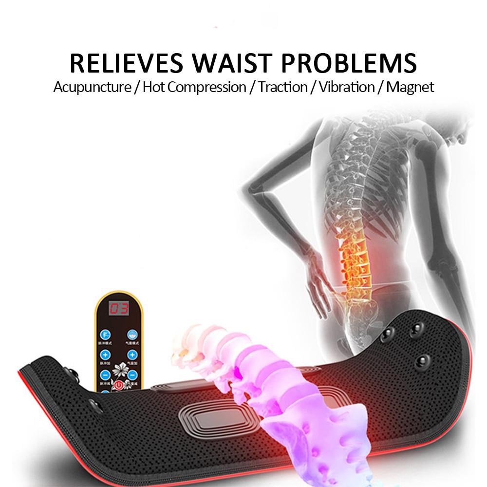 Electric Lumbar Traction Device Waist Back Massager Vibration Massage Lumbar Spine Support Waist Relieve Fatigue Health Care