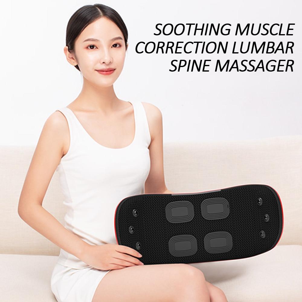 Electric Lumbar Traction Device Waist Back Massager Vibration Massage Lumbar Spine Support Waist Relieve Fatigue Health Care