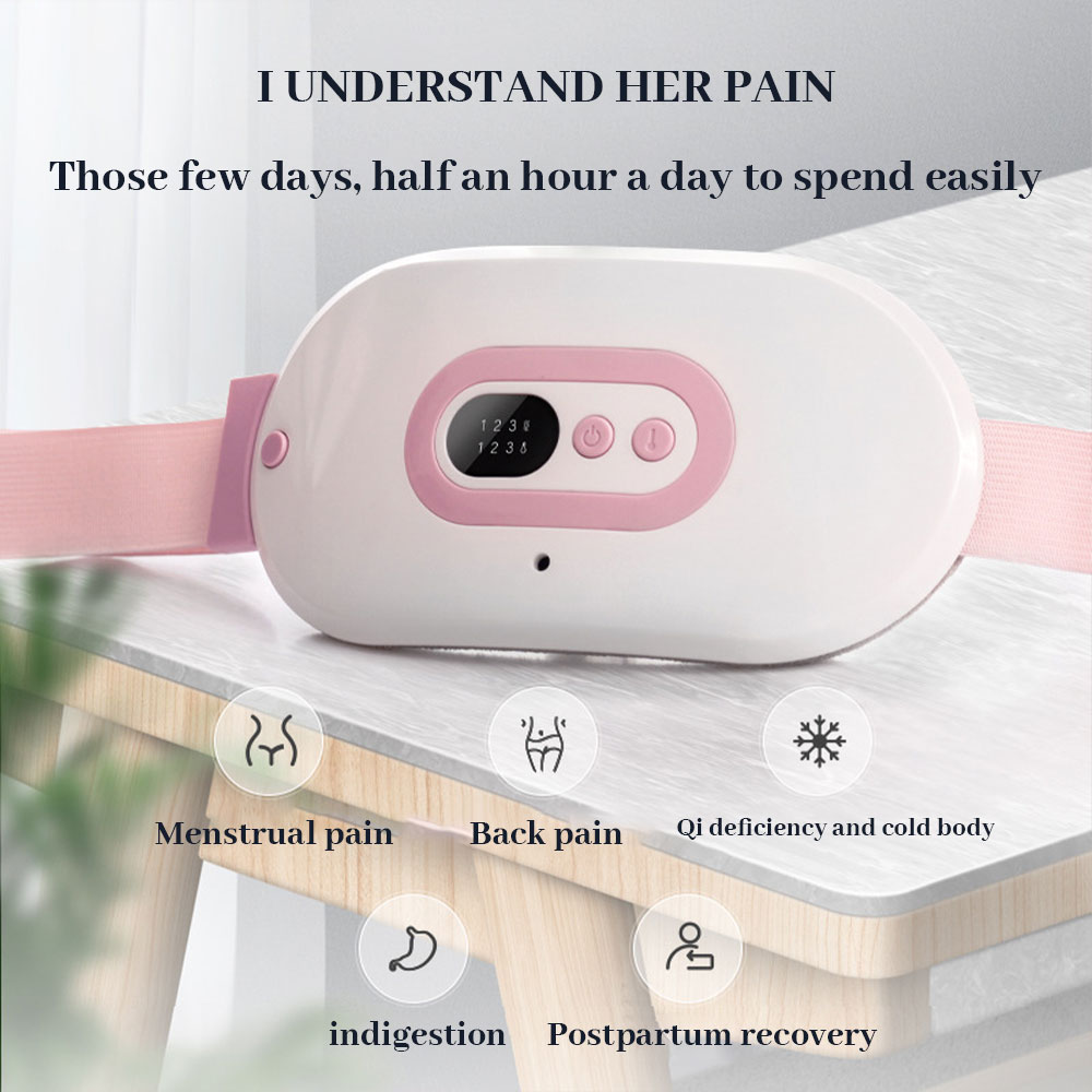 Menstrual Heating Pad Warm Palace Hot Waist Belt Relieve Menstrual Pain Hot Compress Massager for Woman Girl Belly Back Heating