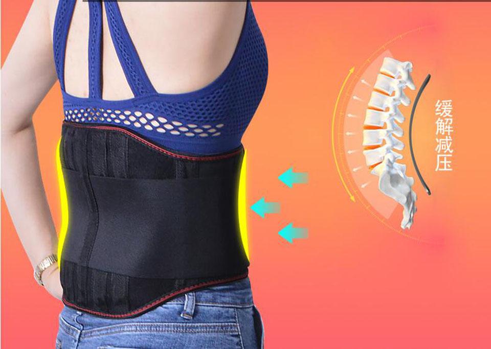 Adjustable Waist Tourmaline Lumbar Warmer Belt Self heating Magnetic Therapy Back Support Band Brace Massage Care Girdle