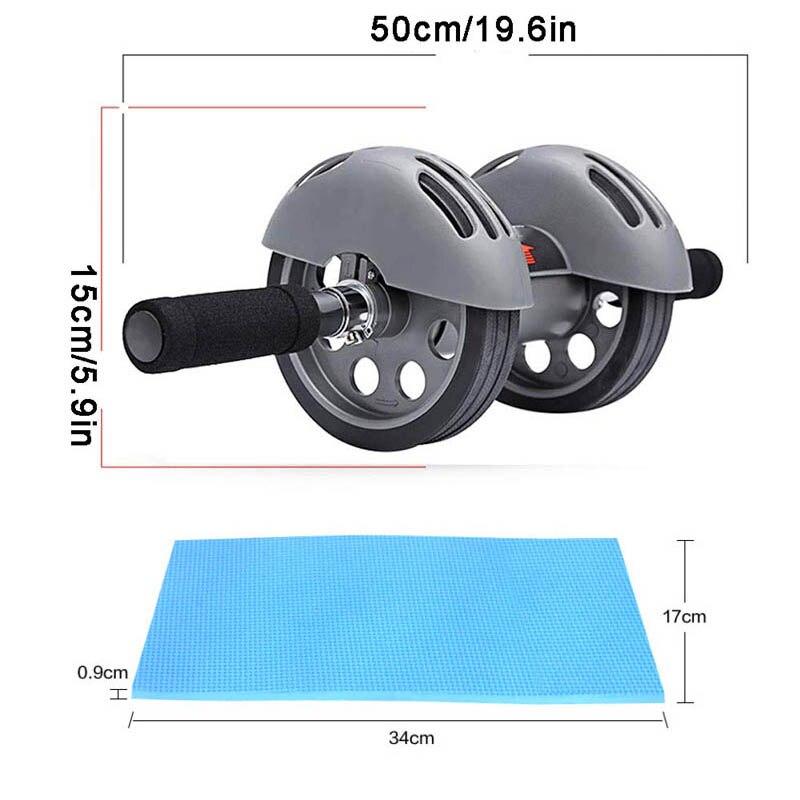 Abdominal Wheel Ab Abdominal Exercise Roller With Extra Thick Knee Pad Mat Gym Trainer Fitness Equipment Muscle Training