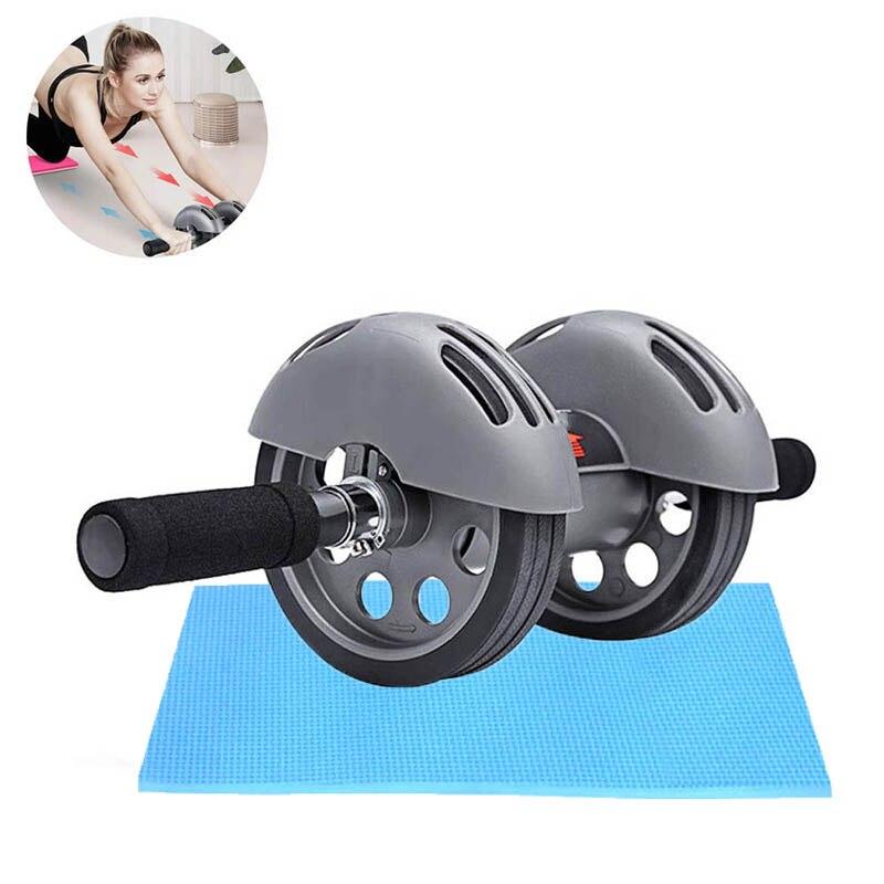 Abdominal Wheel Ab Abdominal Exercise Roller With Extra Thick Knee Pad Mat Gym Trainer Fitness Equipment Muscle Training