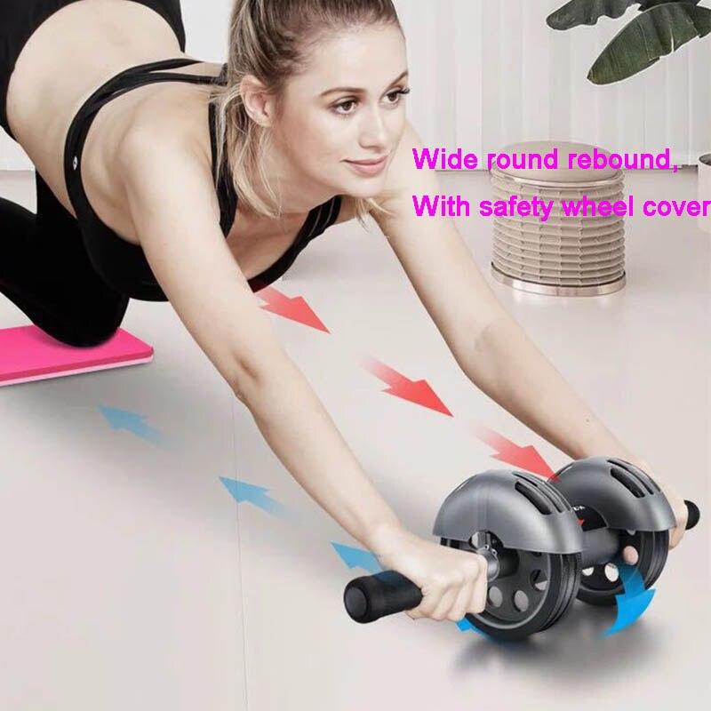 Abdominal Wheel Ab Abdominal Exercise Roller With Extra Thick Knee Pad Mat Gym Trainer Fitness Equipment Muscle Training