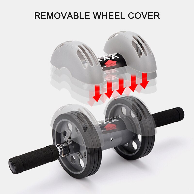 Two-wheel Abdominal Wheel Rebound Abdominal Muscle Wheel AB Power Roller Wheels Workout Equipment Gym Fitness Exercise Machine