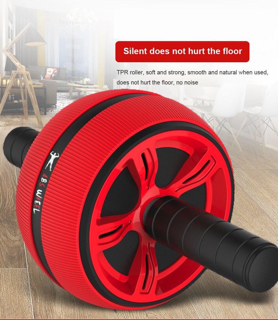 Loogdeel ABS Abdominal Roller Exercise Wheel Fitness Equipment Mute Roller For Arms Back Belly Core Trainer Body Shape Trainin