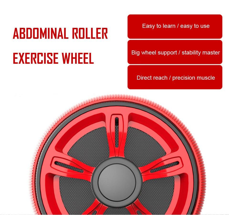 Loogdeel ABS Abdominal Roller Exercise Wheel Fitness Equipment Mute Roller For Arms Back Belly Core Trainer Body Shape Trainin