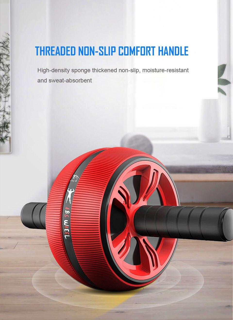 Loogdeel ABS Abdominal Roller Exercise Wheel Fitness Equipment Mute Roller For Arms Back Belly Core Trainer Body Shape Trainin