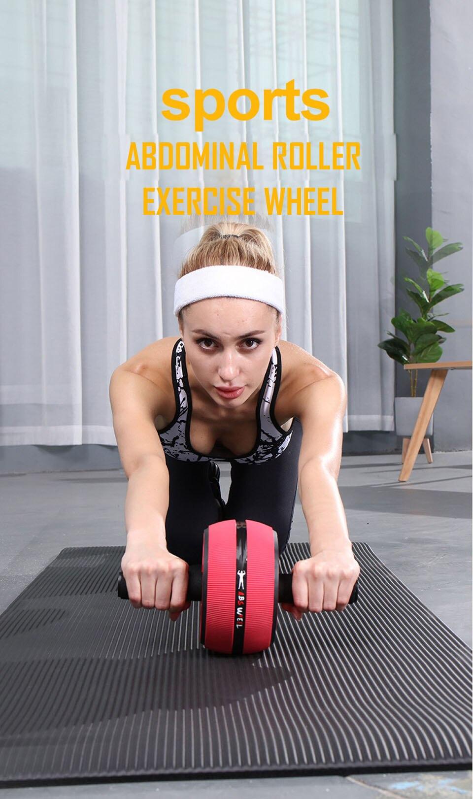 Loogdeel ABS Abdominal Roller Exercise Wheel Fitness Equipment Mute Roller For Arms Back Belly Core Trainer Body Shape Trainin