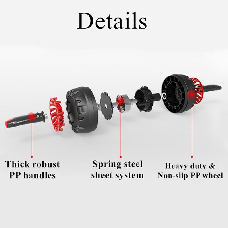 Automatic AB Roller Wheel Rebound Abdominal Arms Back Belly Muscle Trainer Roller Exercise Fitness Gym Equipment Mute Roller