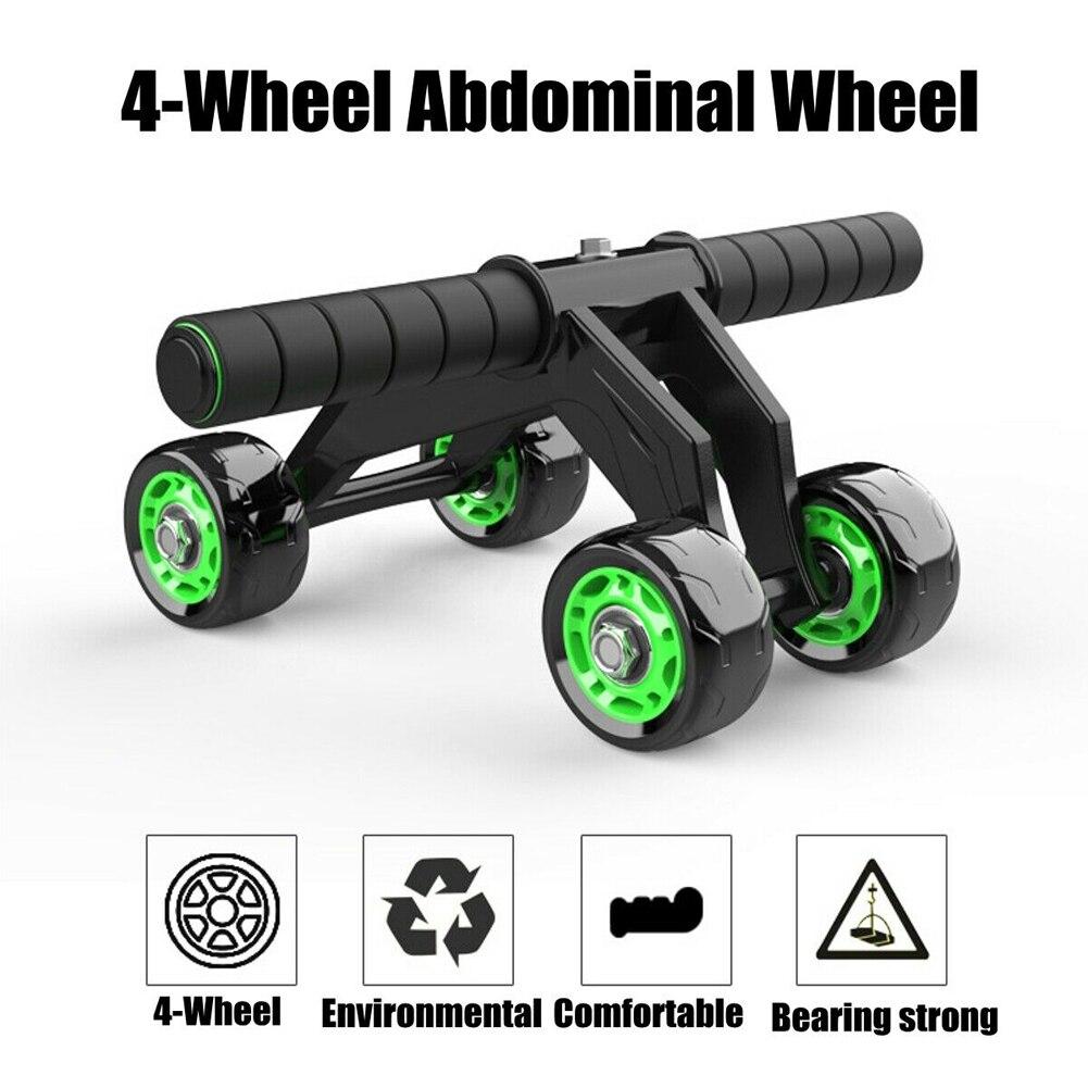 New 4 Wheels Abdominal Roller for Muscle Exercise Equipment Home Indoor Office Fitness No NoisePower Wheel Ab Roller Gym Trainer