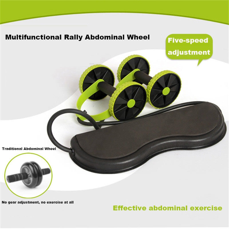 Wheel Ab Roller Double Muscle Trainer Wheel Abdominal Power resistance bands Gym Arm Waist Leg Training Fitness Exercise