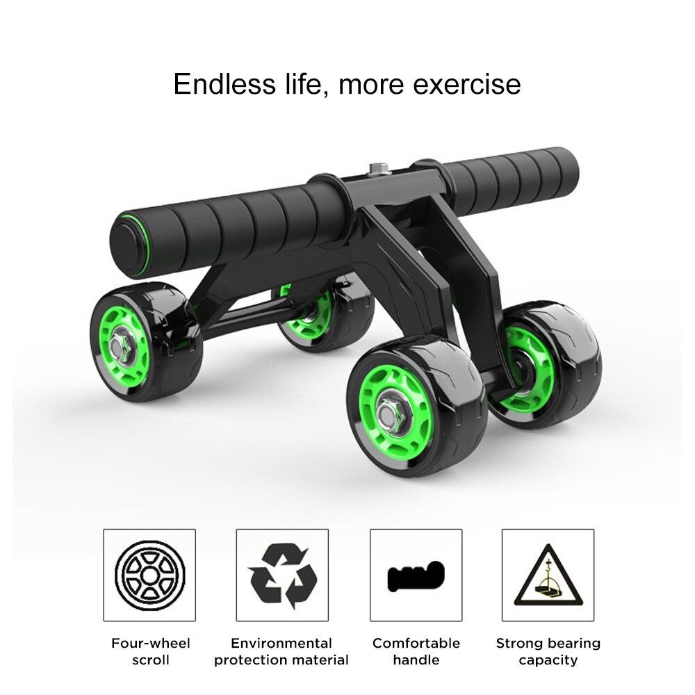 4 Wheels Abdominal Roller For Muscle Exercise Equipment Home Indoor Office Fitness No NoisePower Wheel Ab Roller Gym Trainer