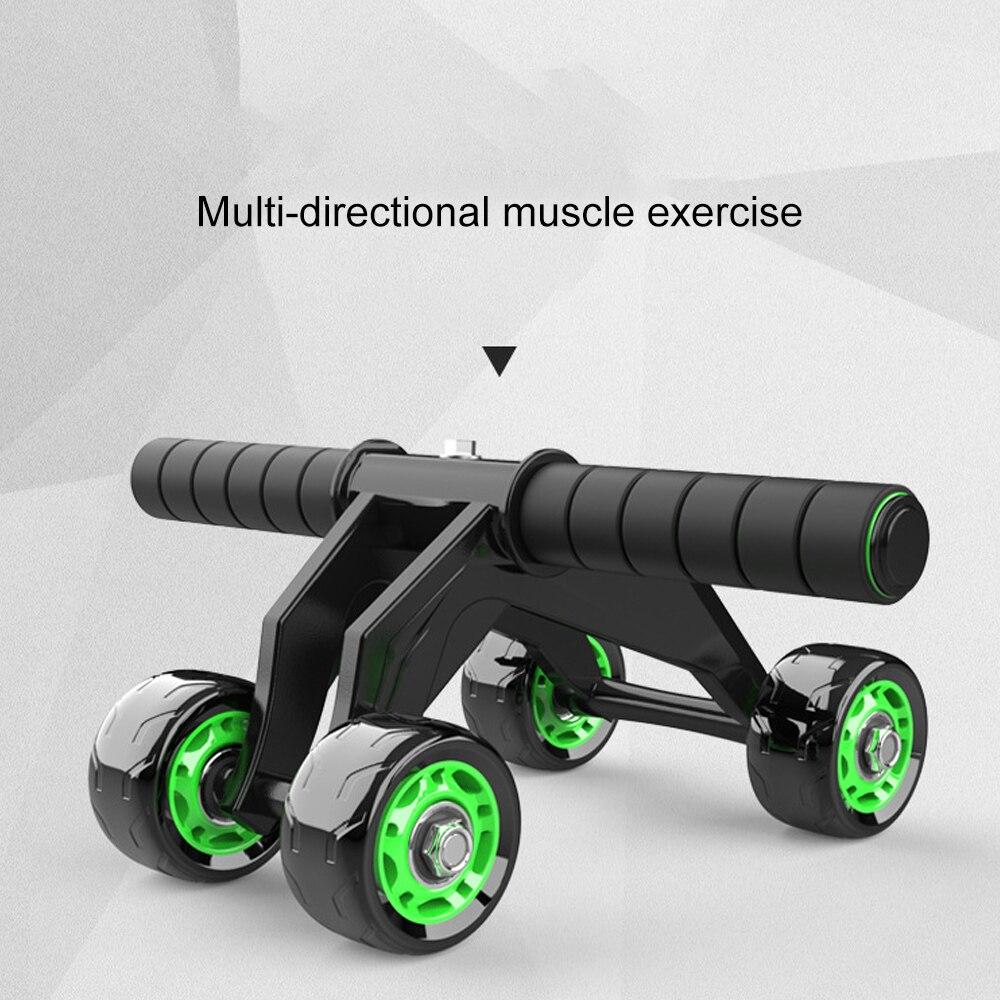 4 Wheels Abdominal Roller For Muscle Exercise Equipment Home Indoor Office Fitness No NoisePower Wheel Ab Roller Gym Trainer