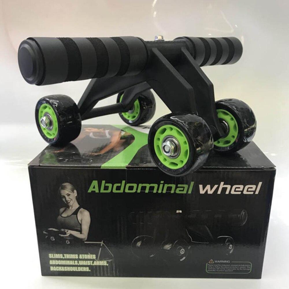 4 Wheels Abdominal Roller For Muscle Exercise Equipment Home Indoor Office Fitness No NoisePower Wheel Ab Roller Gym Trainer