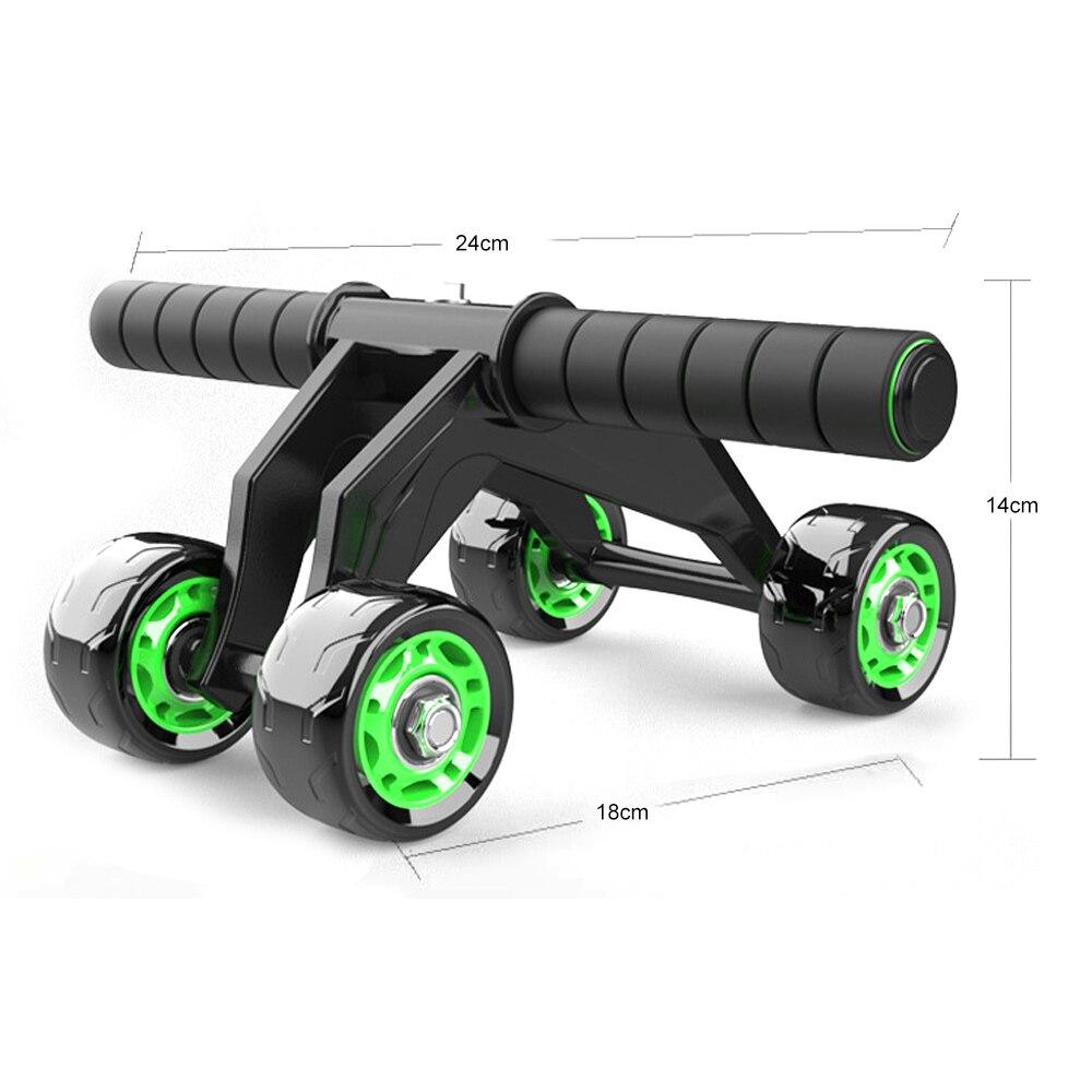 4 Wheels Abdominal Roller For Muscle Exercise Equipment Home Indoor Office Fitness No NoisePower Wheel Ab Roller Gym Trainer