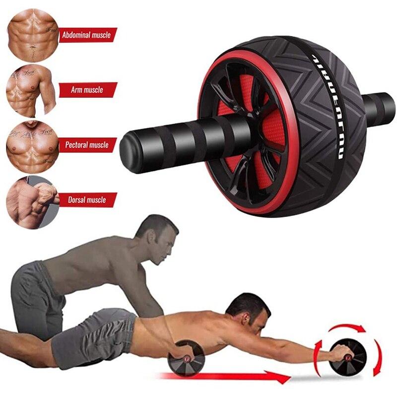 Ab Roller No Noise Abdominal Wheel Abs Core Workout Muscle Stretch Trainer For Arm Waist Leg Exercise Home Gym Fitness Equipment