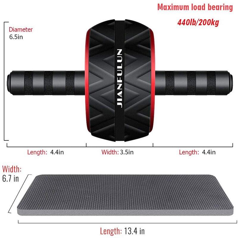 Ab Roller No Noise Abdominal Wheel Abs Core Workout Muscle Stretch Trainer For Arm Waist Leg Exercise Home Gym Fitness Equipment