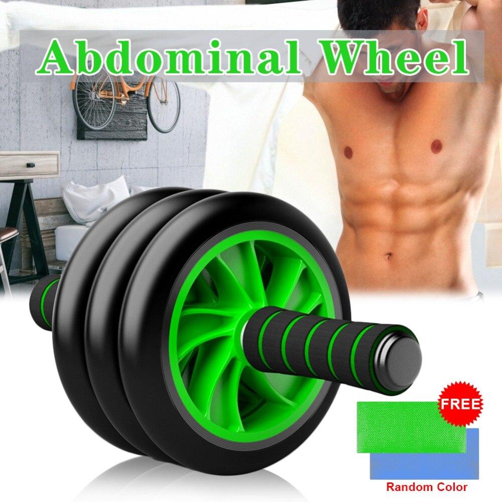 Abdominal Wheel Three-Wheeled Abdomen Thin Belly General Fitness Equipment Silent Roller