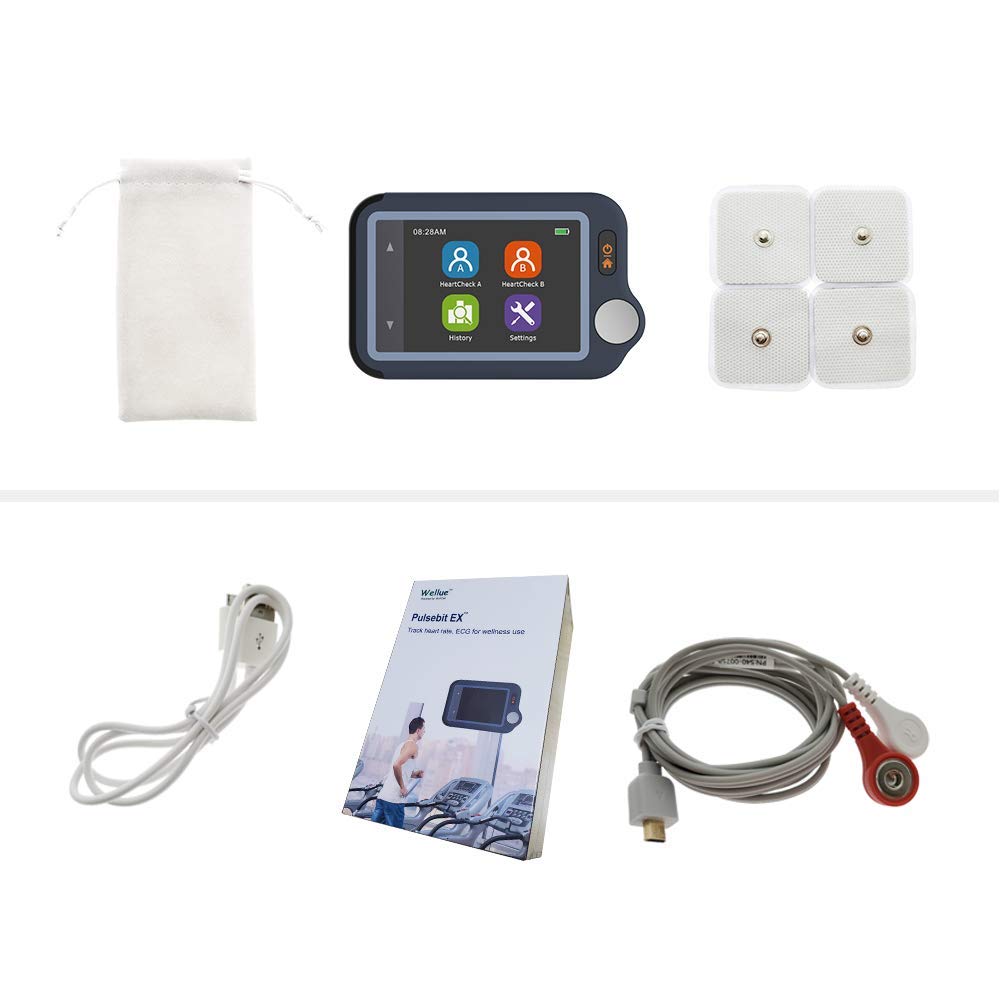 EKG Monitor Portable Heart Monitor Bluetooth ECG Machine 30s/60s/5min Historical Recording Heart Monitoring Dual User