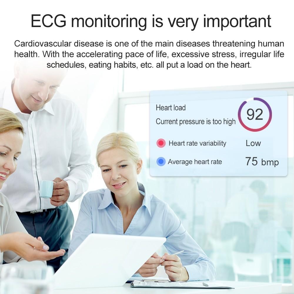 Heal Force Easy ECG Holter Monitor,Portable Household Heart EKG Handheld Heart Monitor with LCD Color Screen