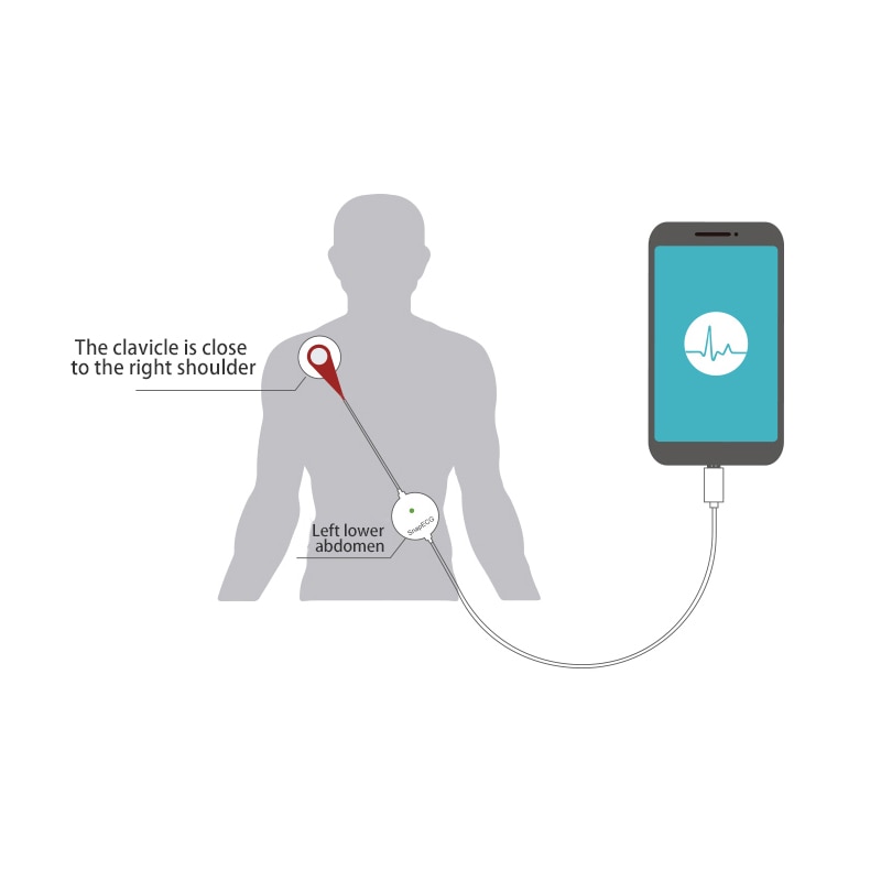 Portable data recording Heart EKG ECG Monitor machine Measurement Machine Real-time Heart монитор пациента