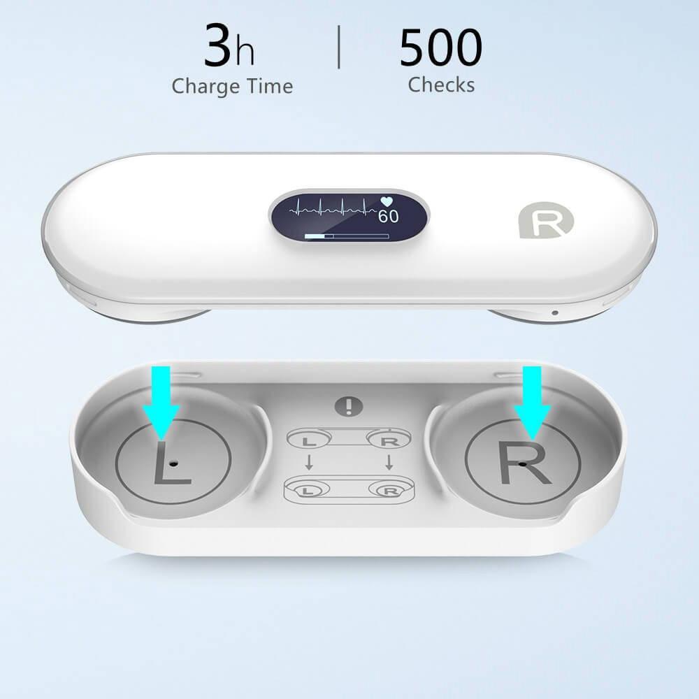 Bluetooth EKG Holter ECG With OLED Screen Wearable EKG Heart монитор Electrocardiograma Unlimited store Data Storage Share
