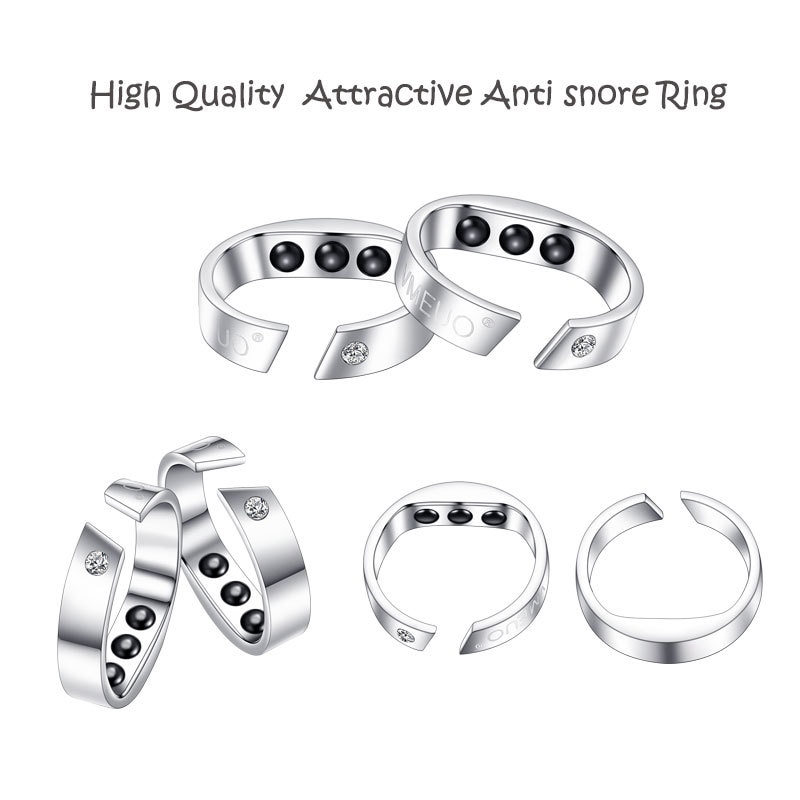 4 Sizes Anti Snore Ring Magnetic Therapy Acupressure Treatment Against Snoring Device Snore Stopper Finger Ring Sleeping Aid