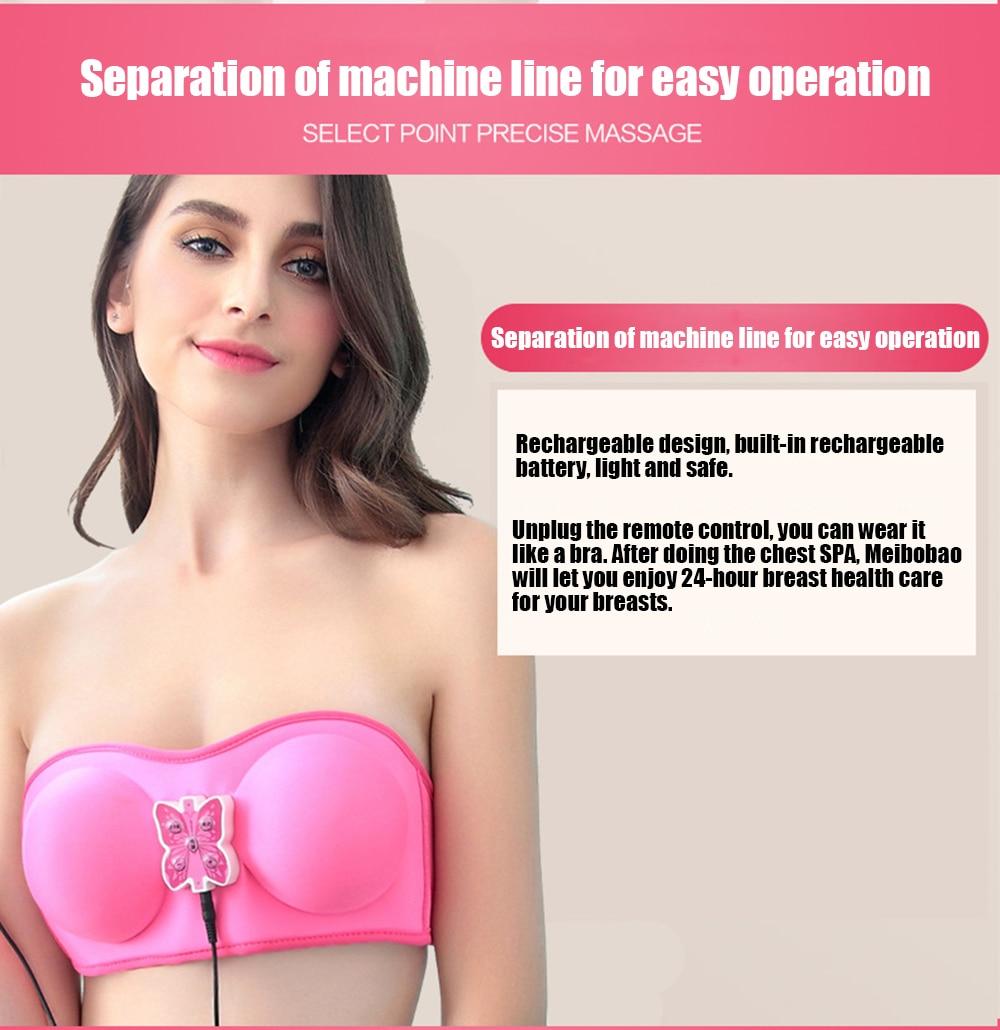 USB Electric Bra Massager breast enlarging bra Beauty Chest Breast Sagging Infrared Hyperplasia Tourmaline Massage Vibration Bra