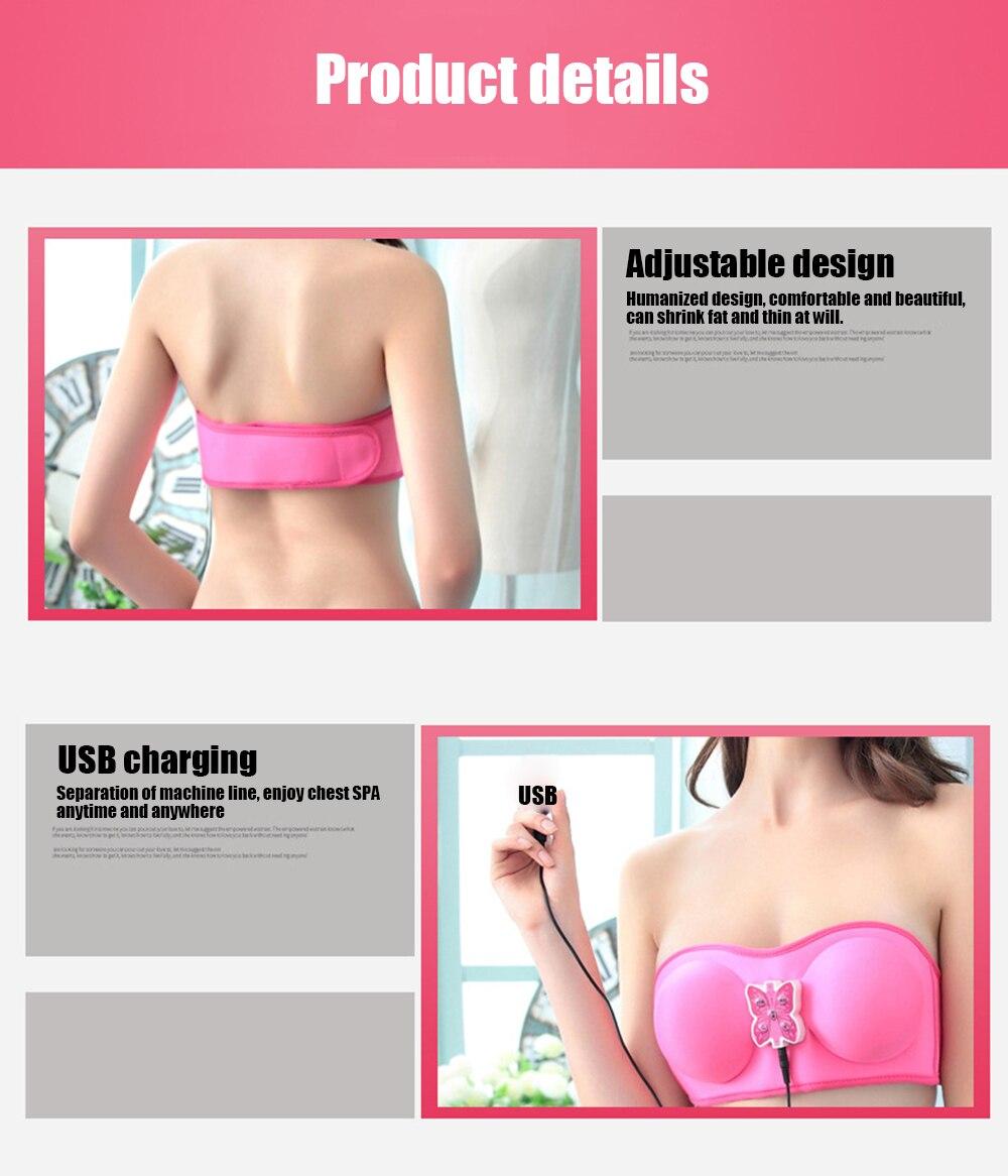 USB Electric Bra Massager breast enlarging bra Beauty Chest Breast Sagging Infrared Hyperplasia Tourmaline Massage Vibration Bra