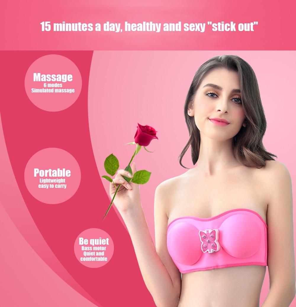 USB Electric Bra Massager breast enlarging bra Beauty Chest Breast Sagging Infrared Hyperplasia Tourmaline Massage Vibration Bra