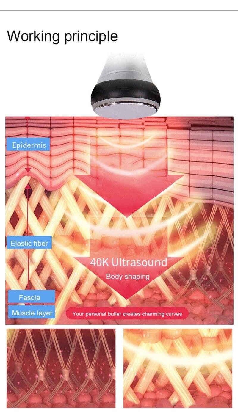 New Arrival 40K Ultrasonic Cavitation Vacuum Radio Frequency Laser 8 Pads Lipo Laser Body Slimming Machine for Spa Touch Screen