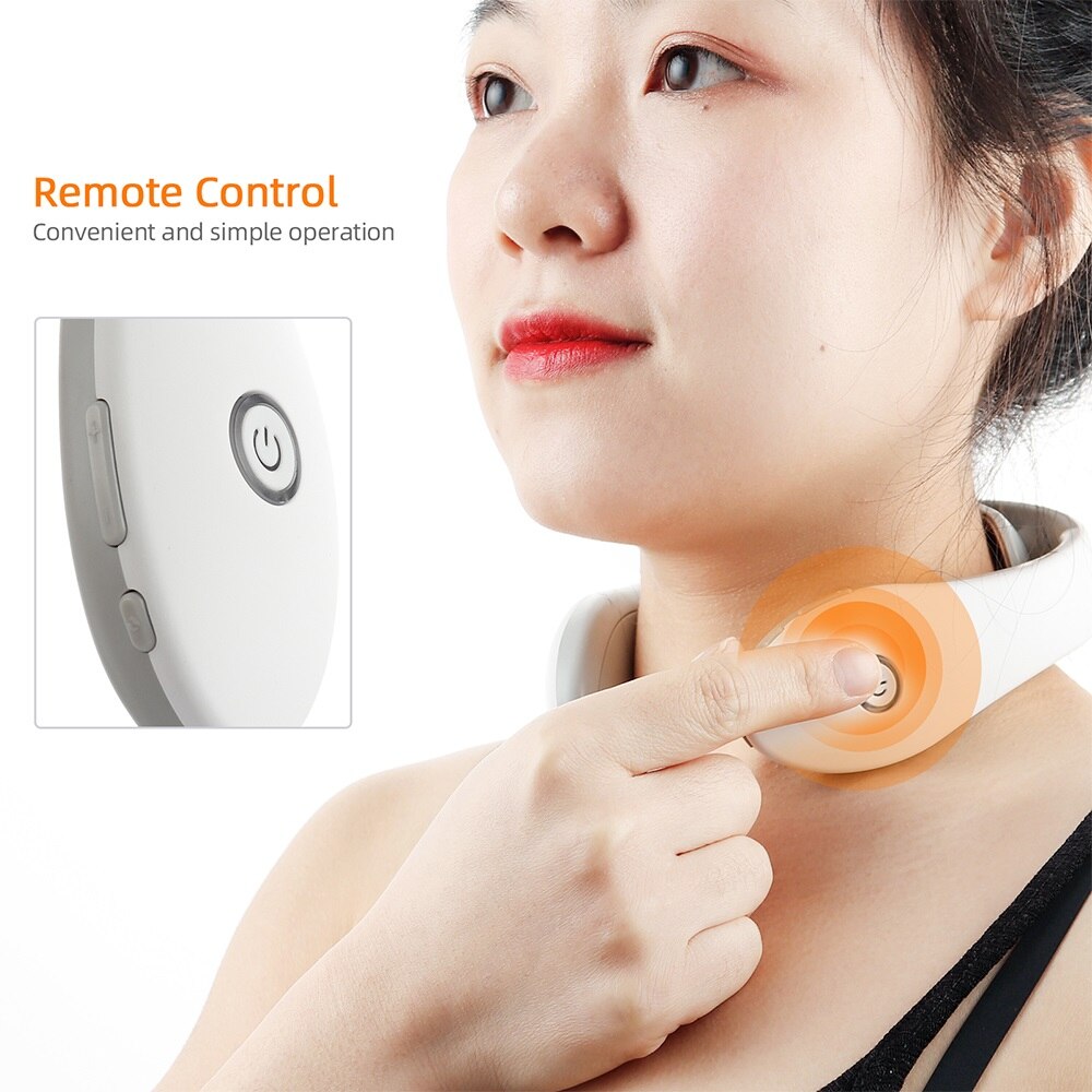 3 Modes Electric Neck and Back Pulse Massager TENS Wireless Heat Cervical Vertebra Relax Pain Massage Health Care Machine