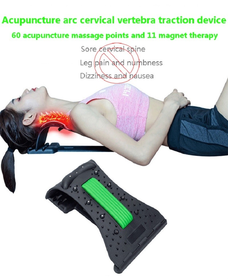 Neck and Back Massager Stretcher Equipment Support Stretch Fitness Relief Lumbar Spine Pain Stretcher Massage Tool Massageador