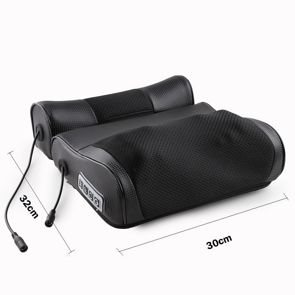 2 In 1 Massage Pillow Heat Vibrator Shiatsu Device Cervical Healthy Body Relaxation Massageador For Back Neck Massager