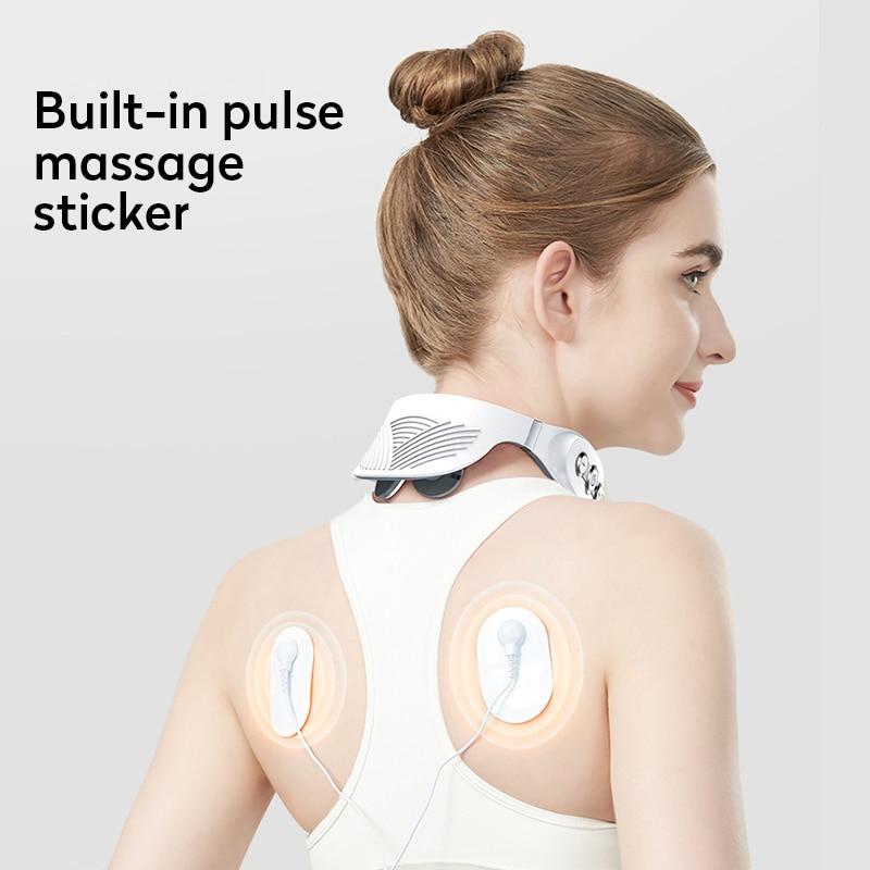 Smart Electric Neck Massager Magnetic Therapy Pulse Neck Shoulder Back Body Massage Health Care Pain Relief Relaxation Massager
