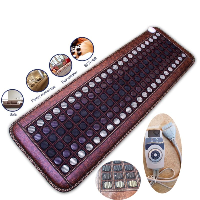 Thermal Massage bed Table Mat Electric Infrared Heat therapy Pad Chinese Jade Stone Health Mattress Adjust Temperature & Timer