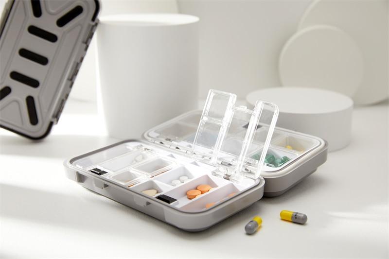 Travel Pill Case Medicine Storage Organizer Container Drug Tablet Dispenser Independent Lattice Pill Box Fishing Tackle Box